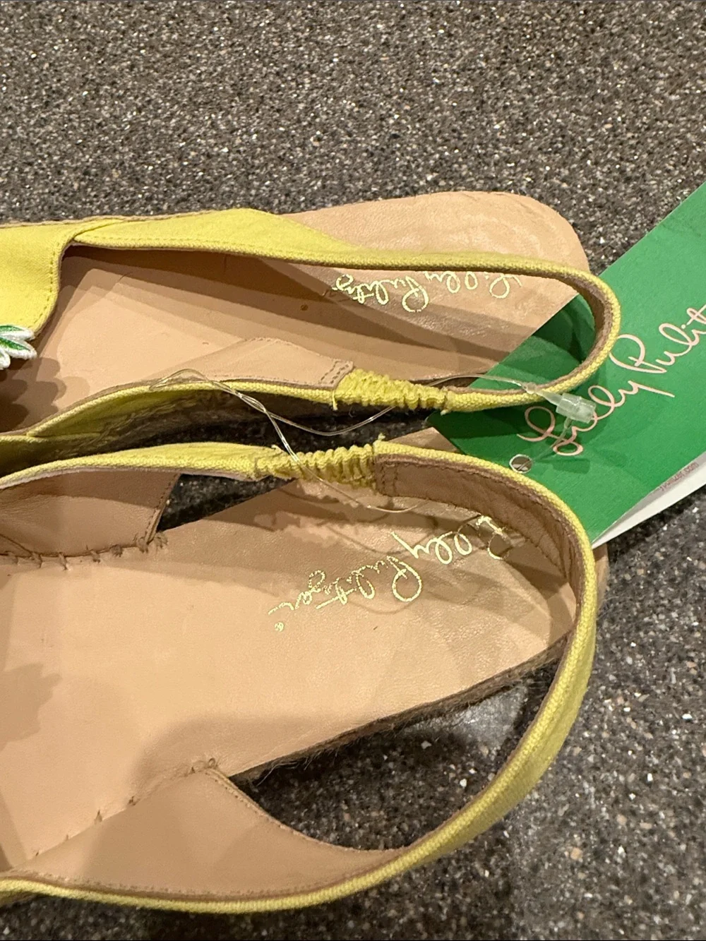 Lilly Pulitzer Yellow Pineapple Patch Slingback Espadrilles